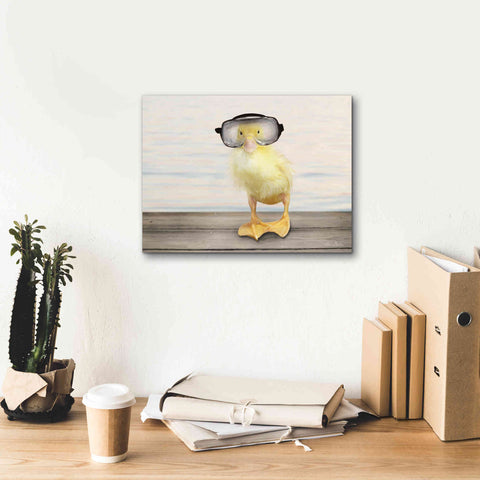 Image of 'Diving Duck' by Lori Deiter, Canvas Wall Art,16 x 12