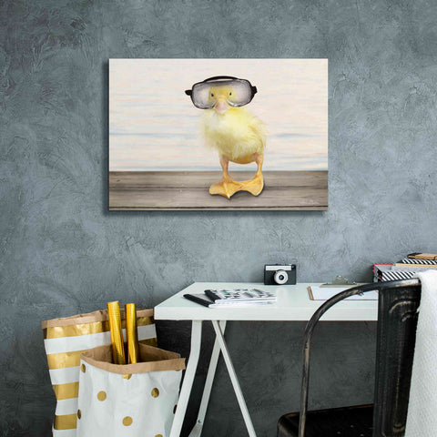 Image of 'Diving Duck' by Lori Deiter, Canvas Wall Art,26 x 18