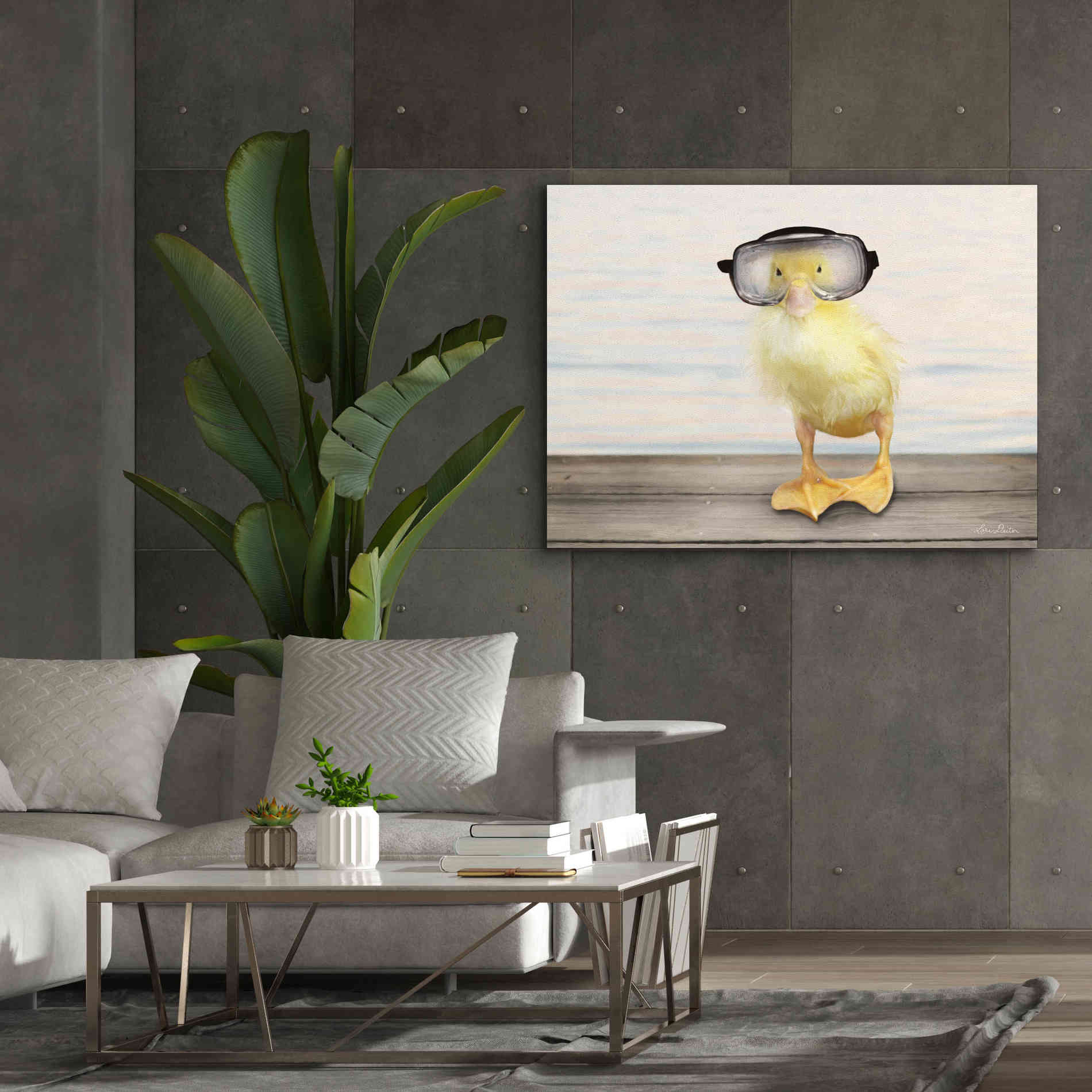 'Diving Duck' by Lori Deiter, Canvas Wall Art,54 x 40