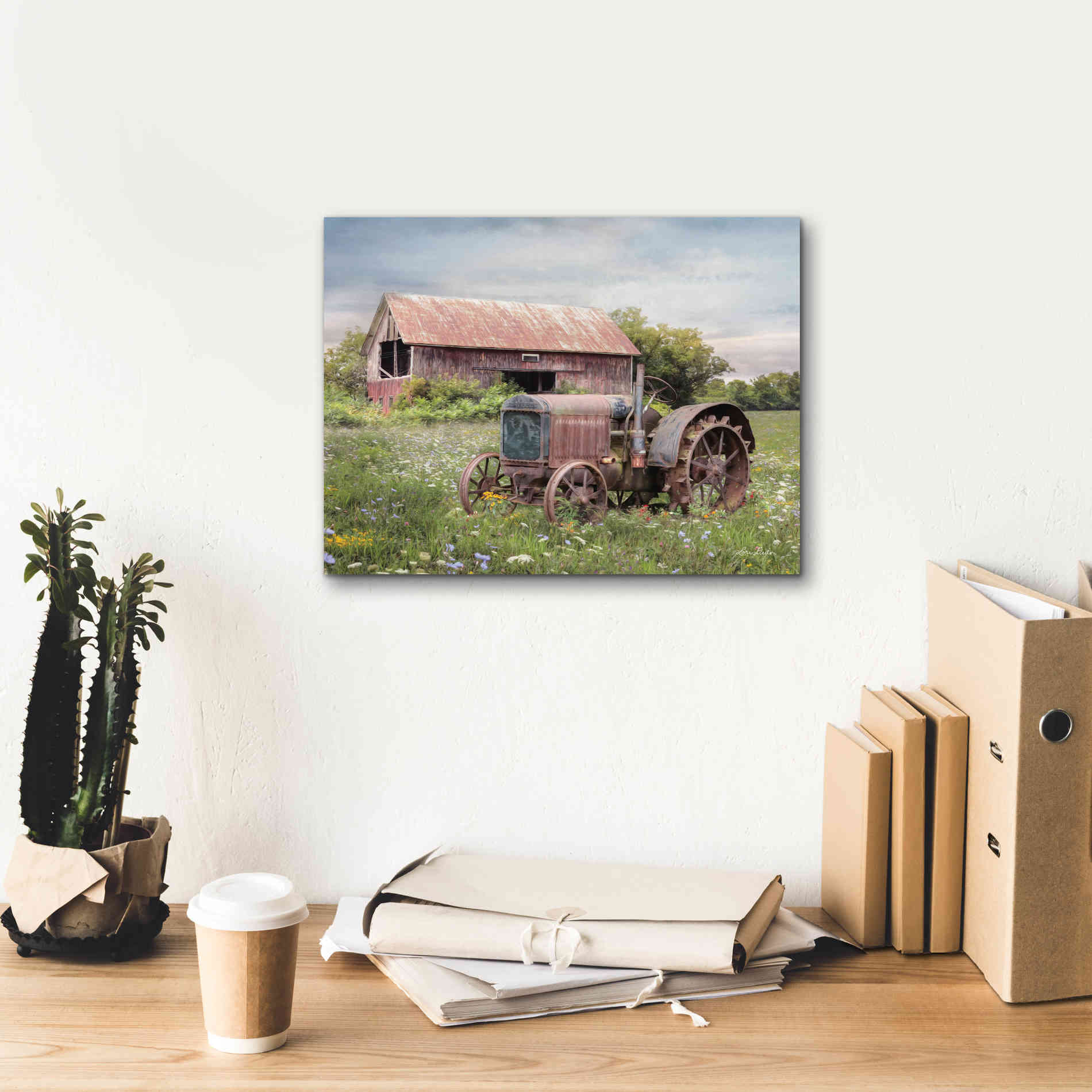 'Clayton Tractor' by Lori Deiter, Canvas Wall Art,16 x 12