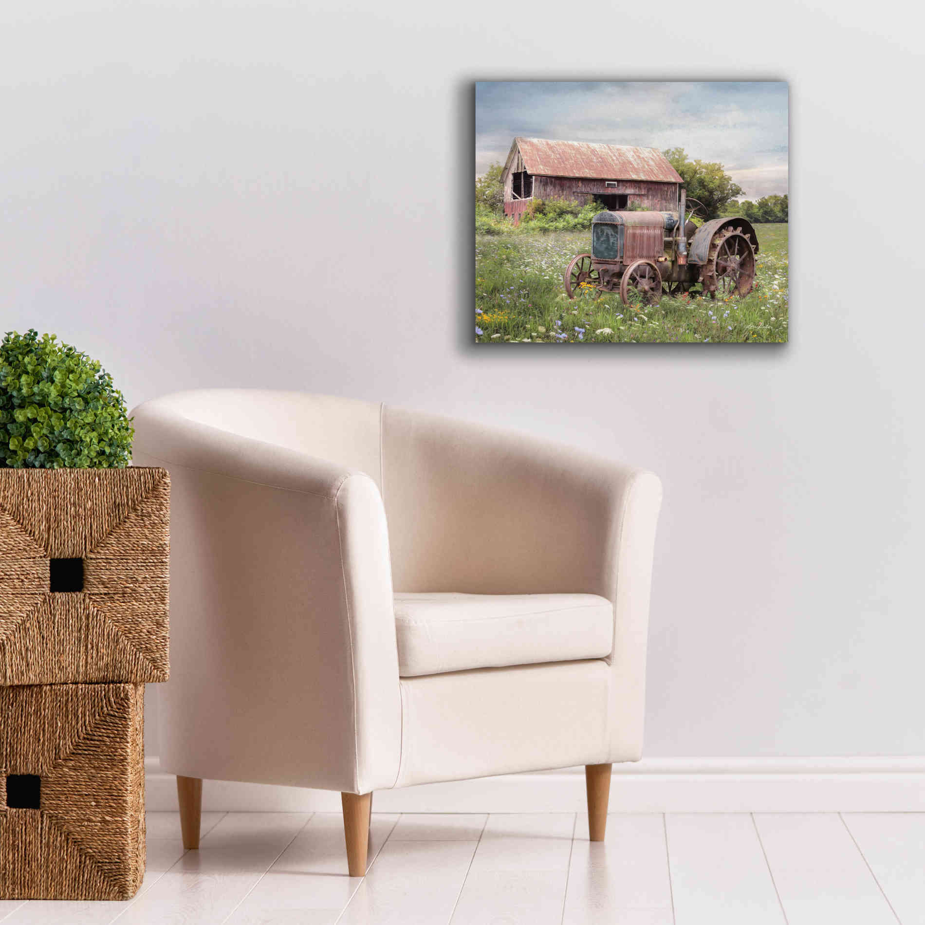 'Clayton Tractor' by Lori Deiter, Canvas Wall Art,24 x 20