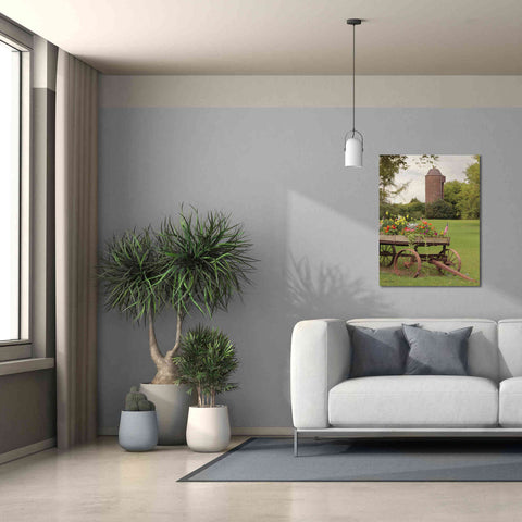 Image of 'Clayton Flower Wagon' by Lori Deiter, Canvas Wall Art,26 x 34