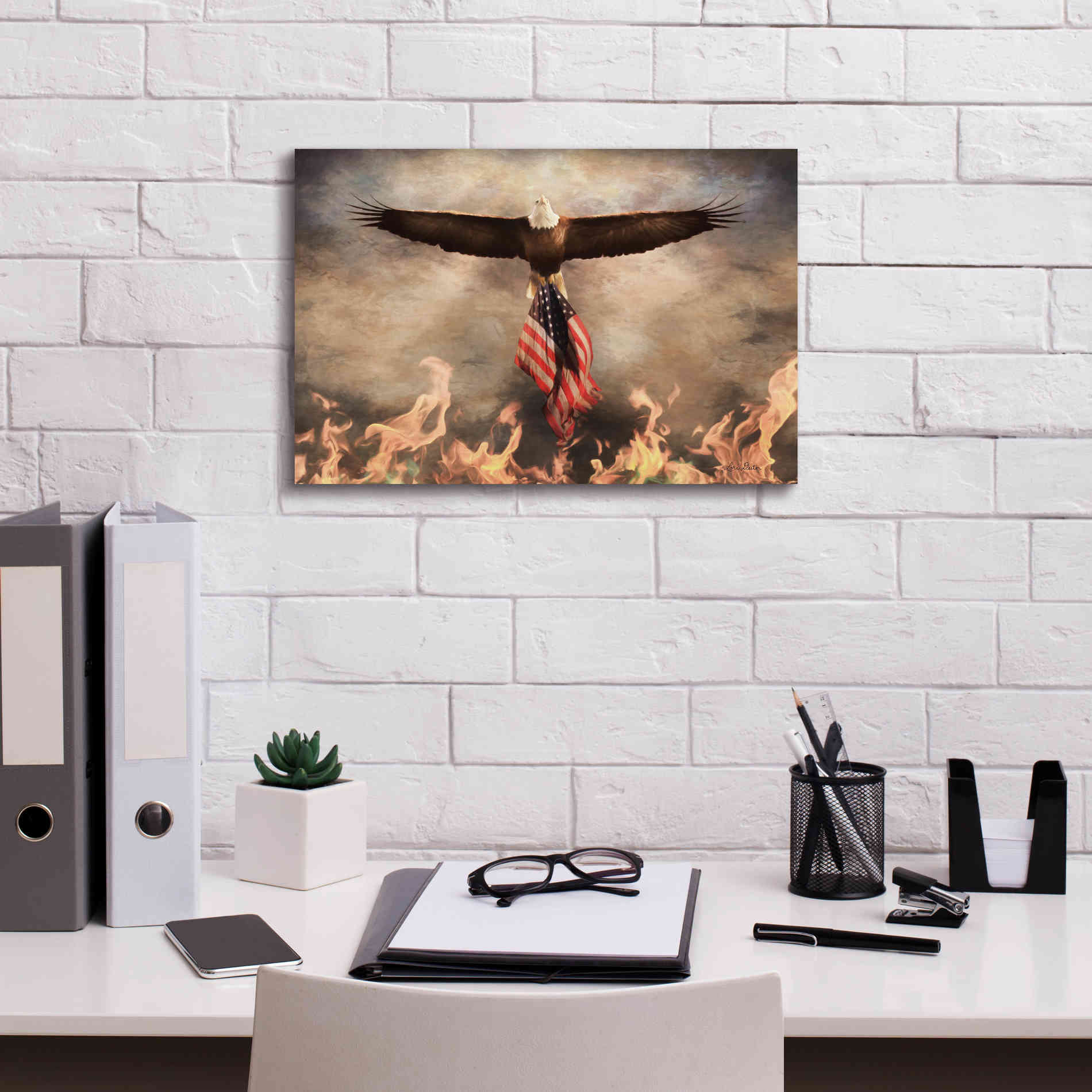 'Blaze of Glory' by Lori Deiter, Canvas Wall Art,18 x 12