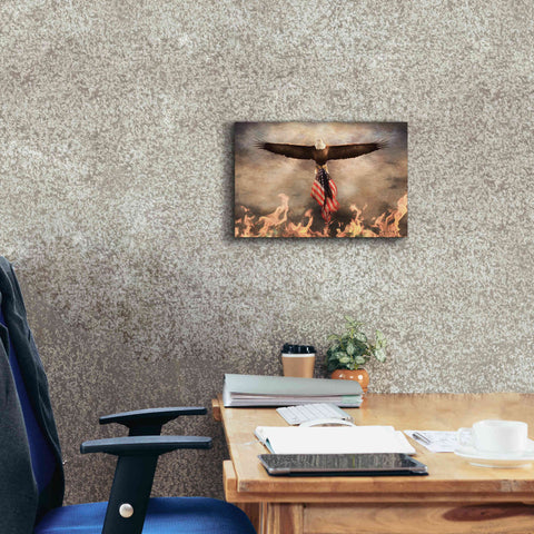 Image of 'Blaze of Glory' by Lori Deiter, Canvas Wall Art,18 x 12