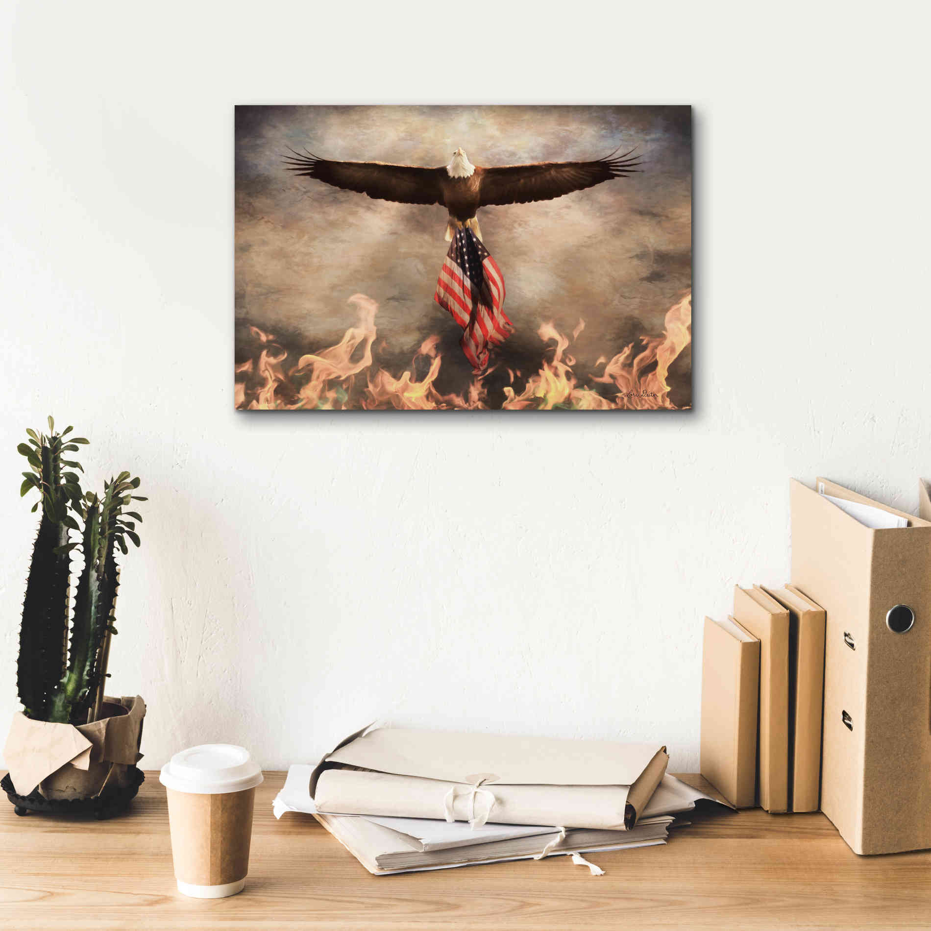 'Blaze of Glory' by Lori Deiter, Canvas Wall Art,18 x 12