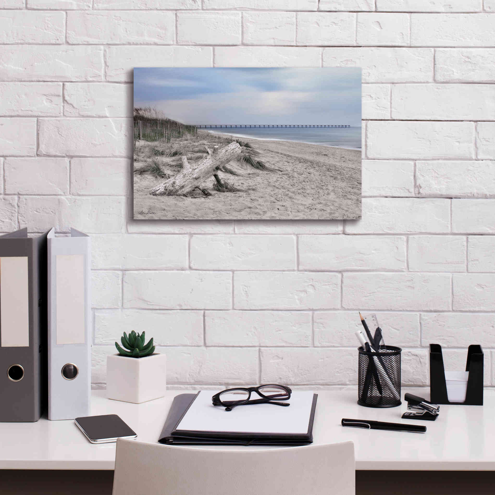 'Outer Banks Beach' by Lori Deiter, Canvas Wall Art,18 x 12