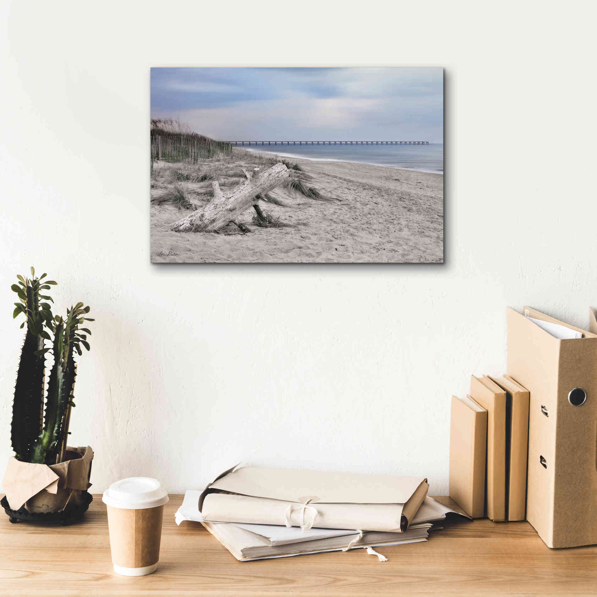 'Outer Banks Beach' by Lori Deiter, Canvas Wall Art,18 x 12