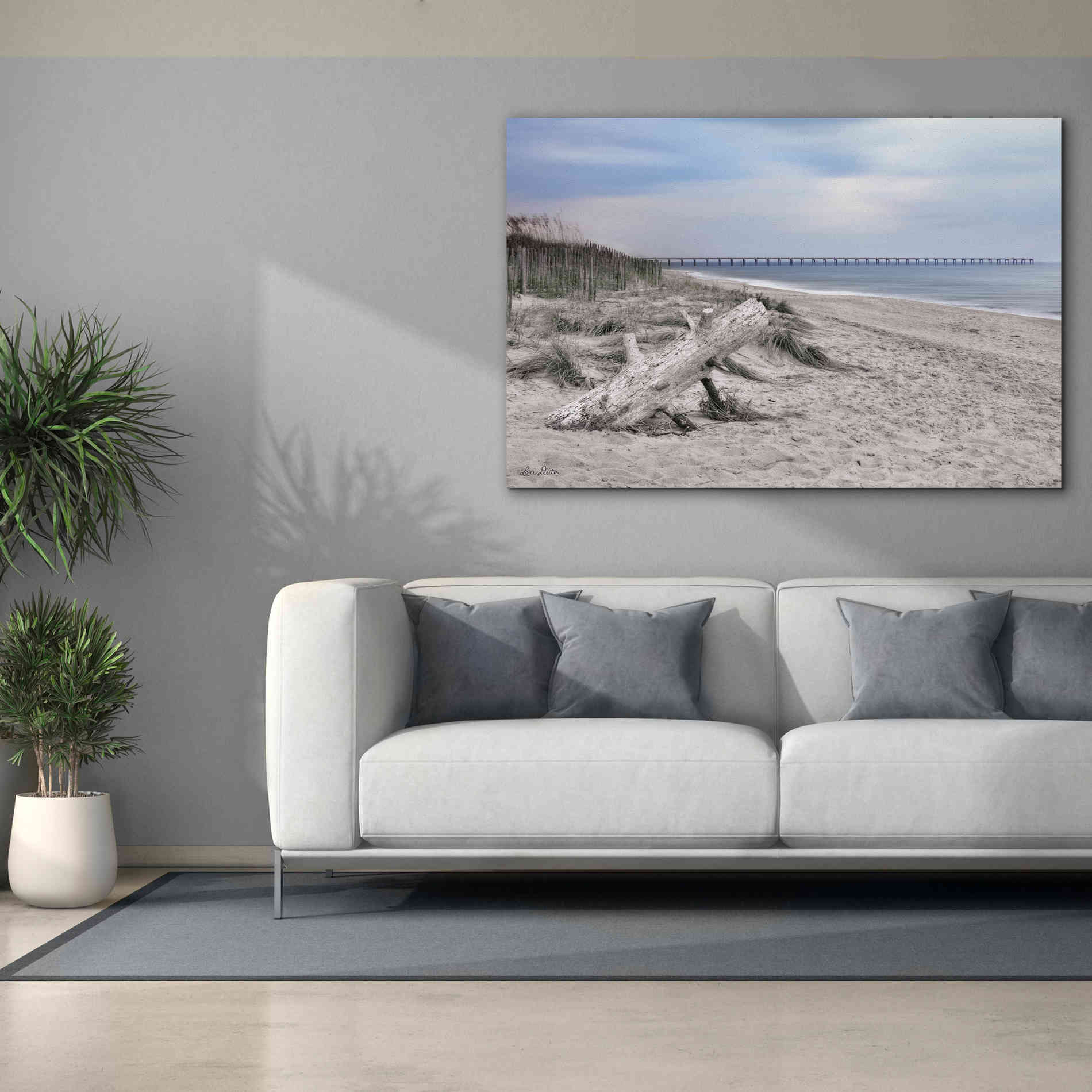 'Outer Banks Beach' by Lori Deiter, Canvas Wall Art,60 x 40