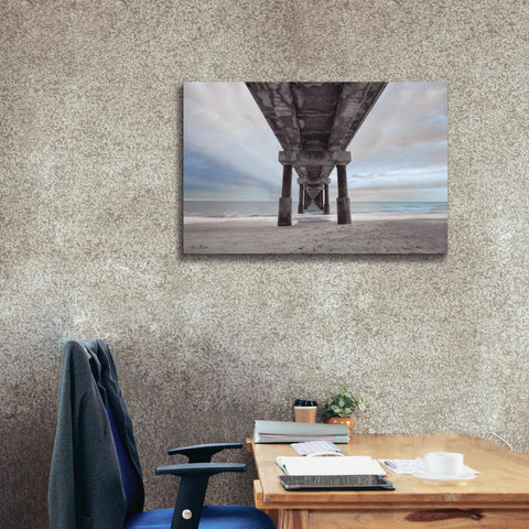 Image of 'Beneath the Outer Banks Beach Pier' by Lori Deiter, Canvas Wall Art,40 x 26