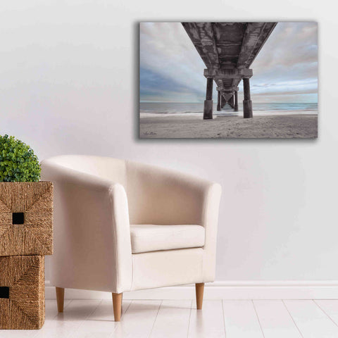 Image of 'Beneath the Outer Banks Beach Pier' by Lori Deiter, Canvas Wall Art,40 x 26