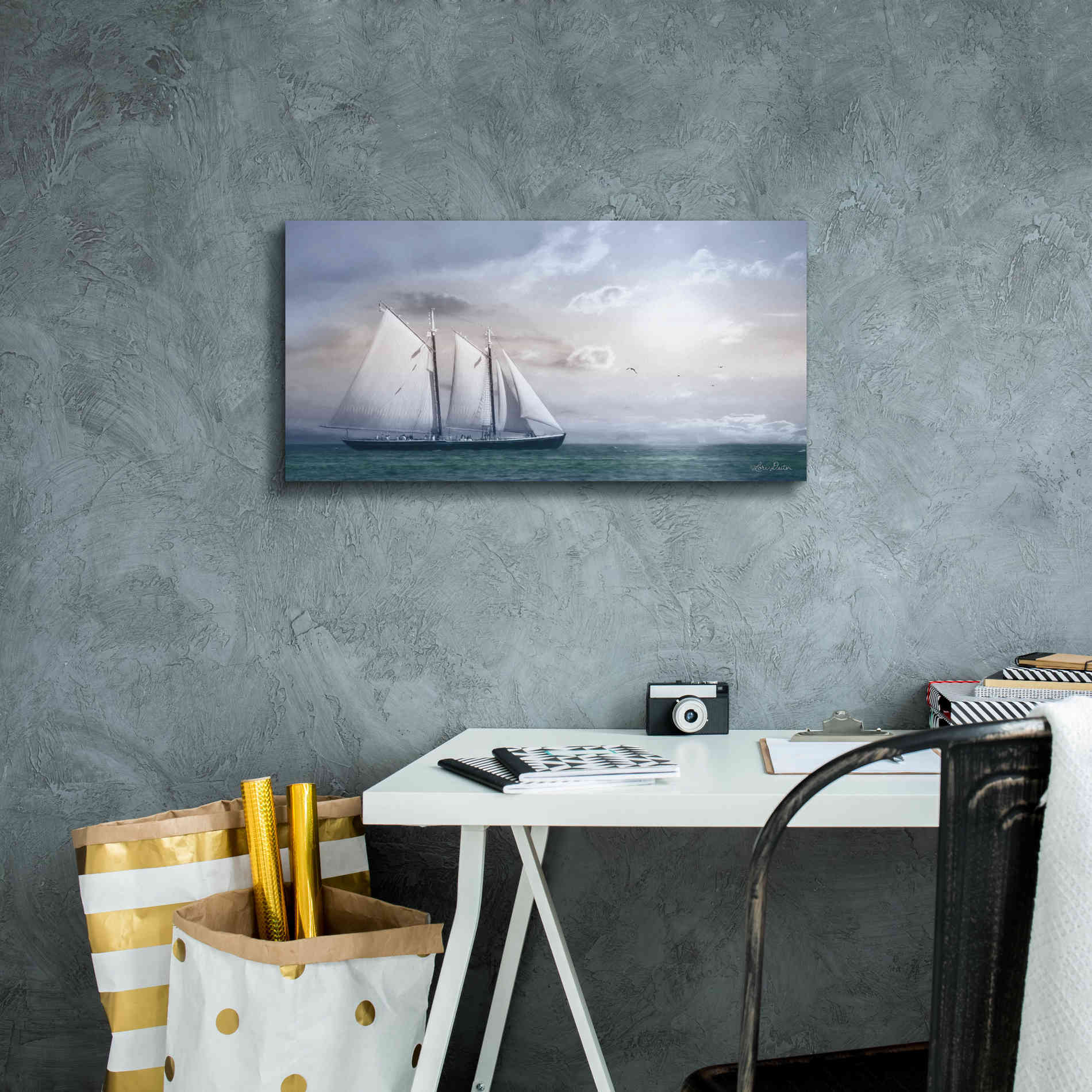 'Adventure on the Seas' by Lori Deiter, Canvas Wall Art,24 x 12
