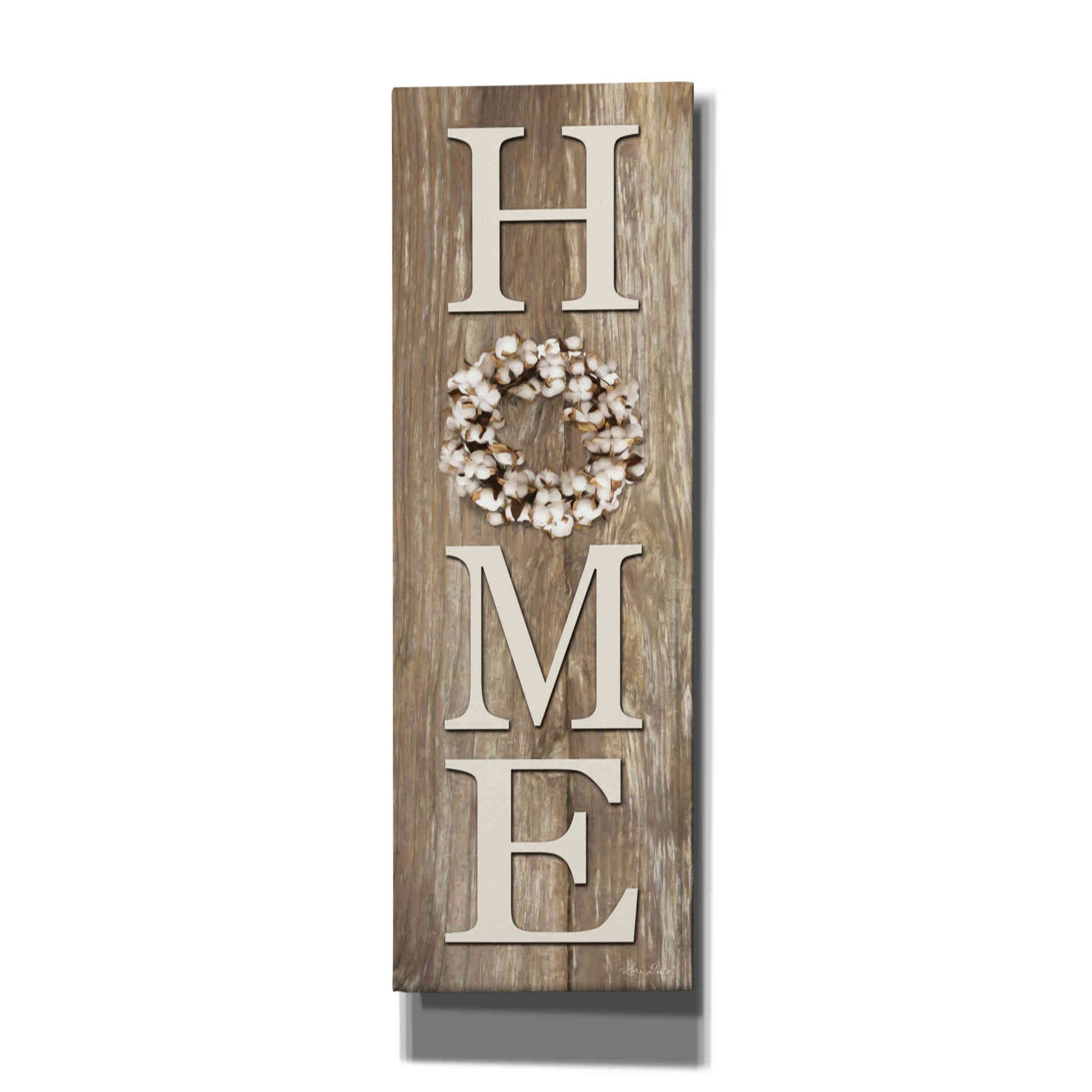 'Cotton Wreath Home' by Lori Deiter, Canvas Wall Art