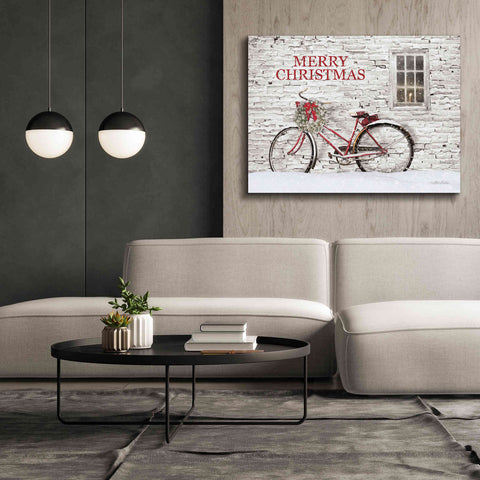Image of 'Merry Christmas Bicycle' by Lori Deiter, Canvas Wall Art,54 x 40