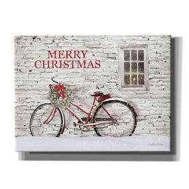 'Merry Christmas Bicycle' by Lori Deiter, Canvas Wall Art