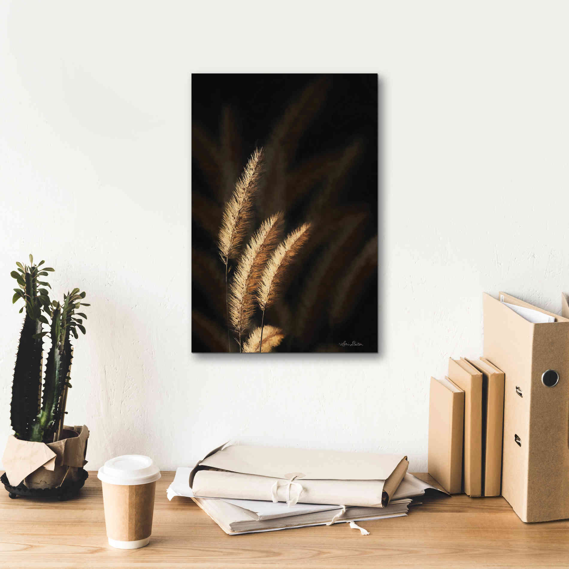 'Golden Grass III' by Lori Deiter, Canvas Wall Art,12 x 18