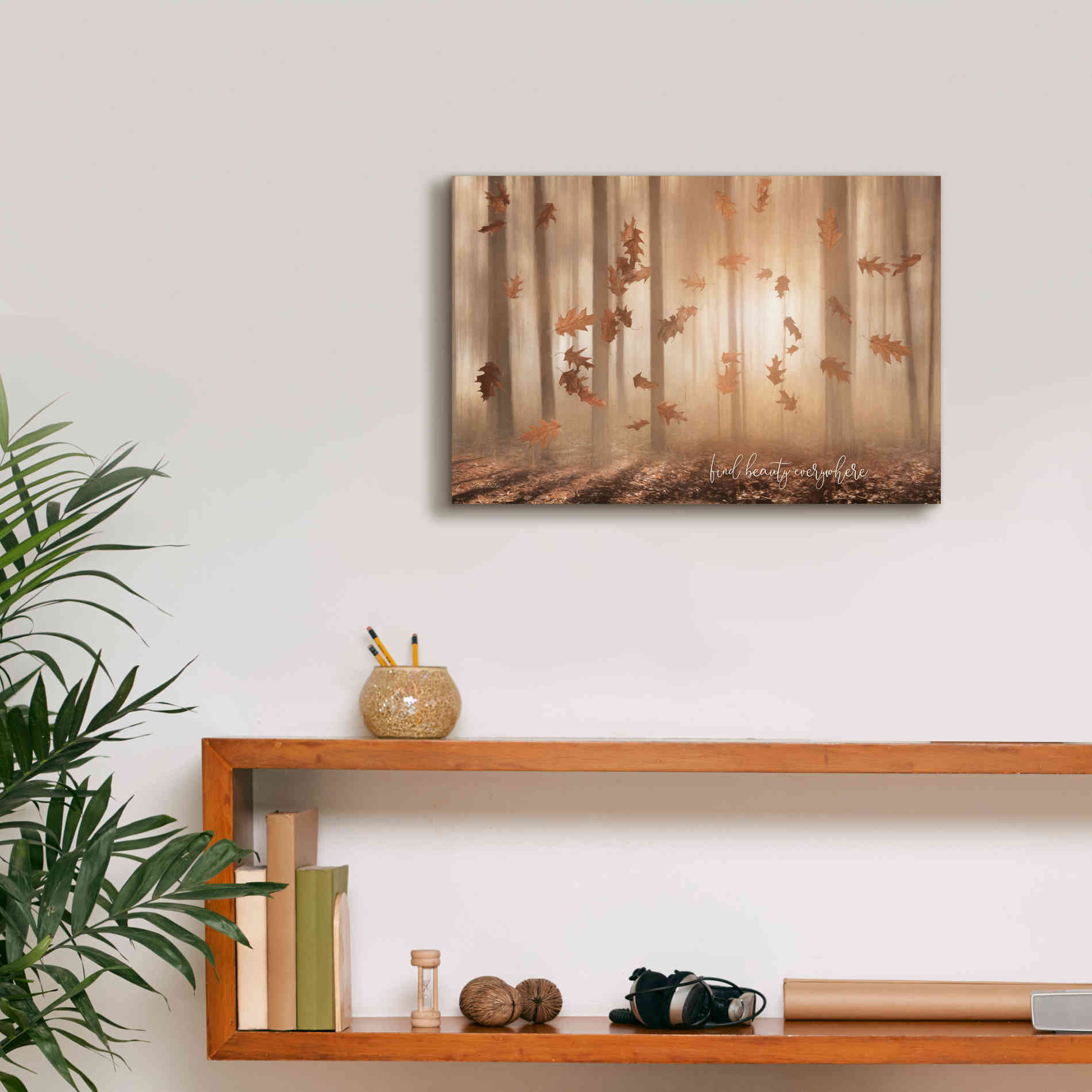 'Find Beauty Everywhere' by Lori Deiter, Canvas Wall Art,18 x 12