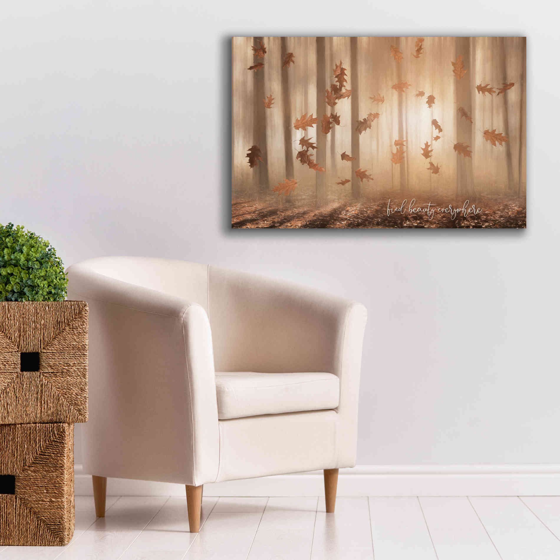 'Find Beauty Everywhere' by Lori Deiter, Canvas Wall Art,40 x 26