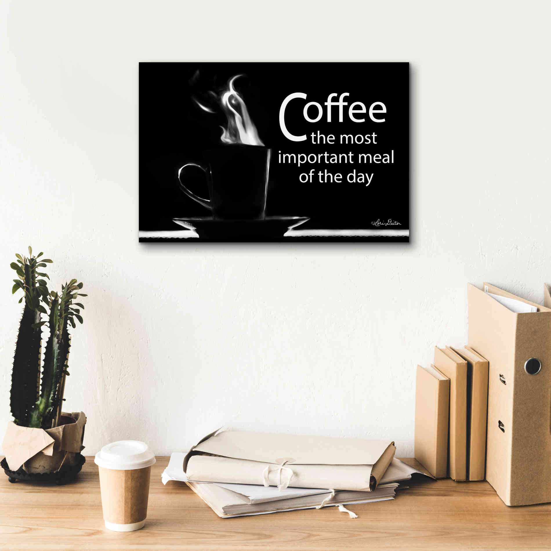 'Most Important Meal' by Lori Deiter, Canvas Wall Art,18 x 12