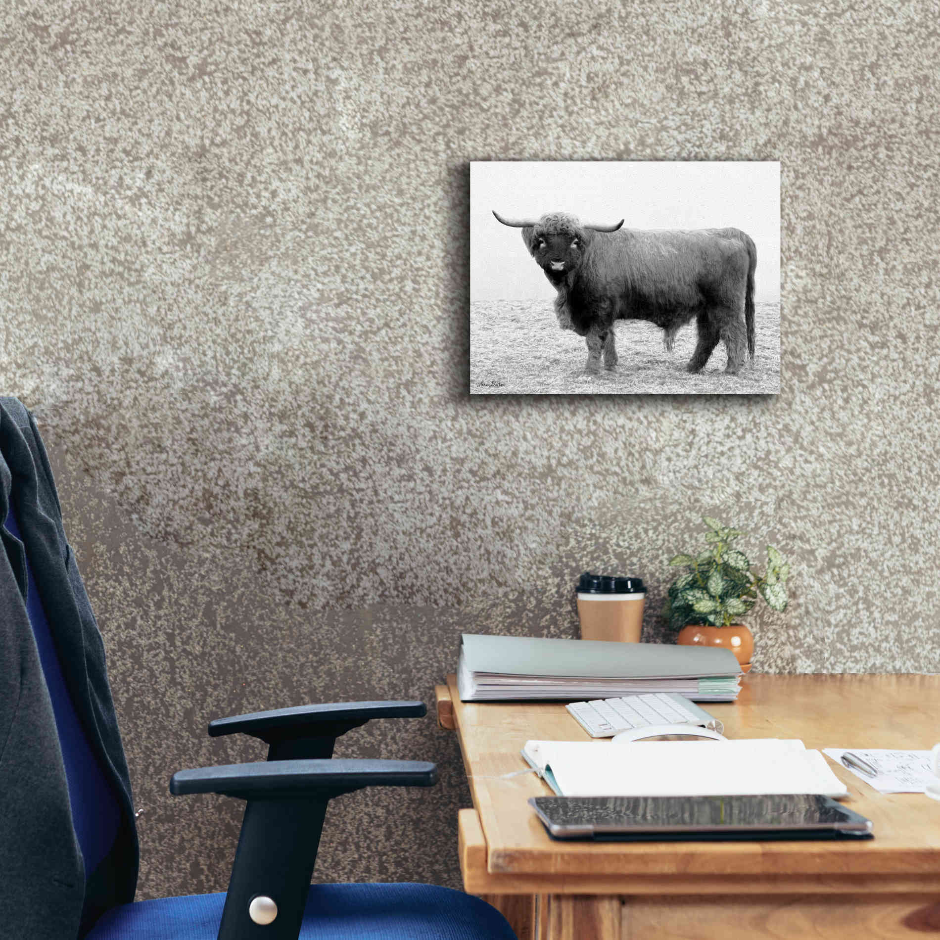 'Scotty the Bull' by Lori Deiter, Canvas Wall Art,16 x 12