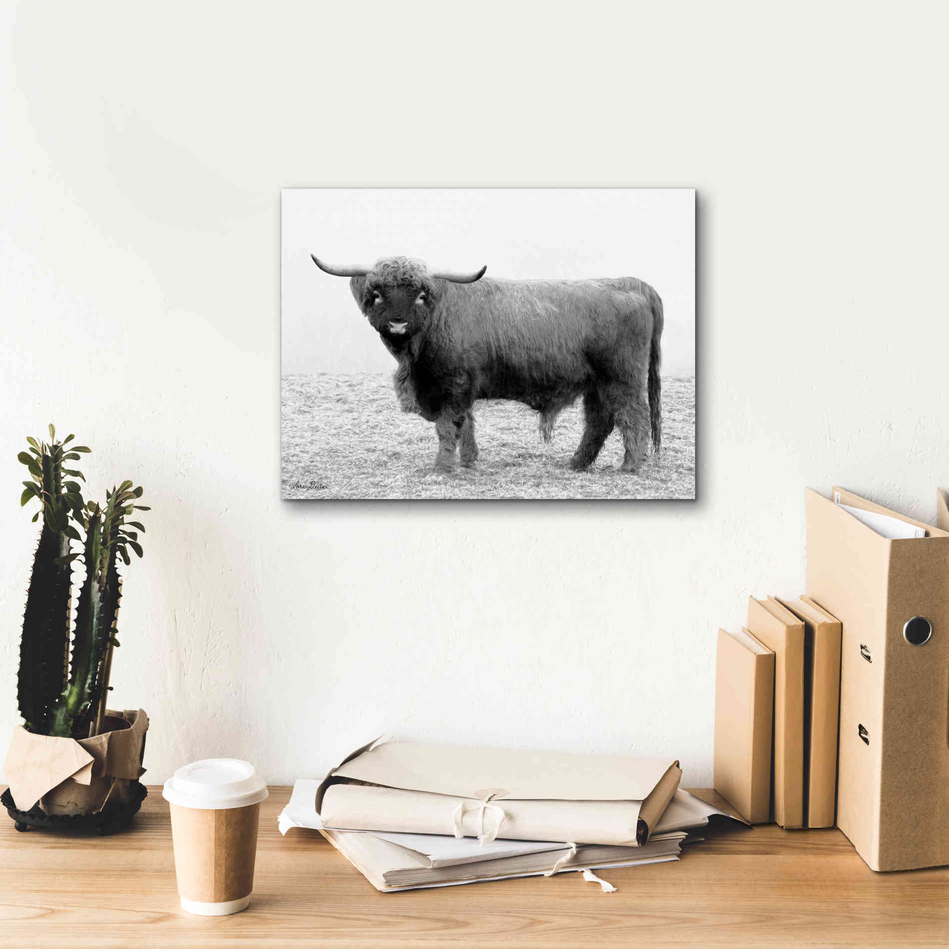 'Scotty the Bull' by Lori Deiter, Canvas Wall Art,16 x 12