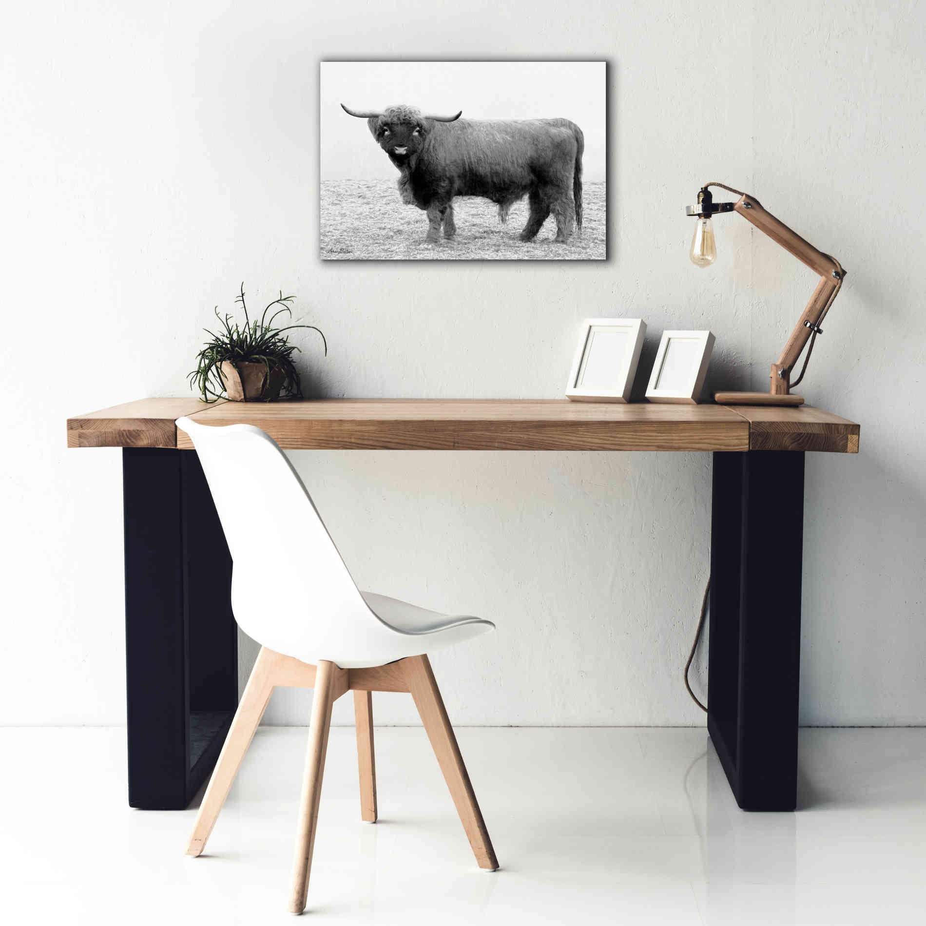 'Scotty the Bull' by Lori Deiter, Canvas Wall Art,26 x 18