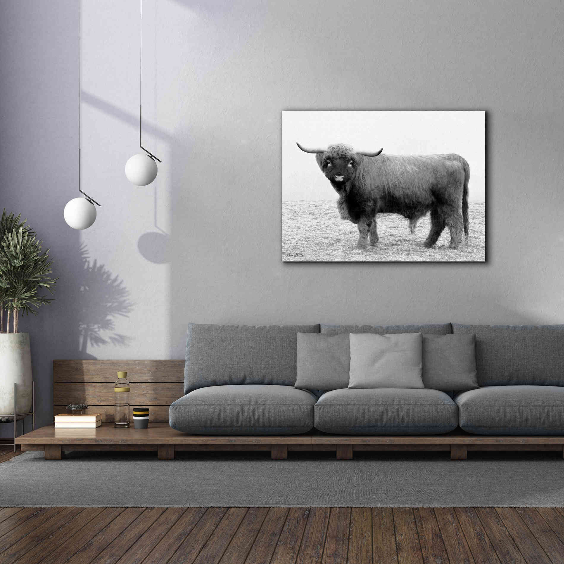 'Scotty the Bull' by Lori Deiter, Canvas Wall Art,54 x 40