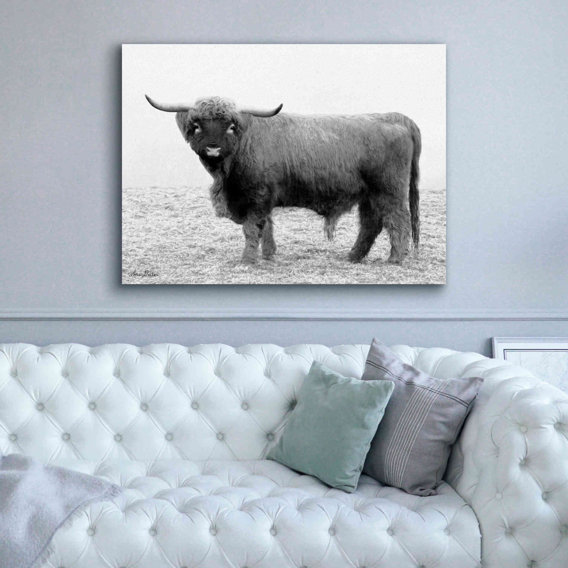 'Scotty the Bull' by Lori Deiter, Canvas Wall Art,54 x 40