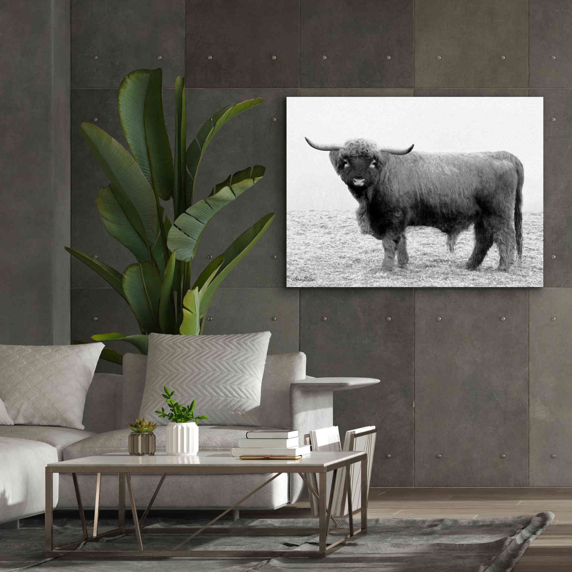 'Scotty the Bull' by Lori Deiter, Canvas Wall Art,54 x 40