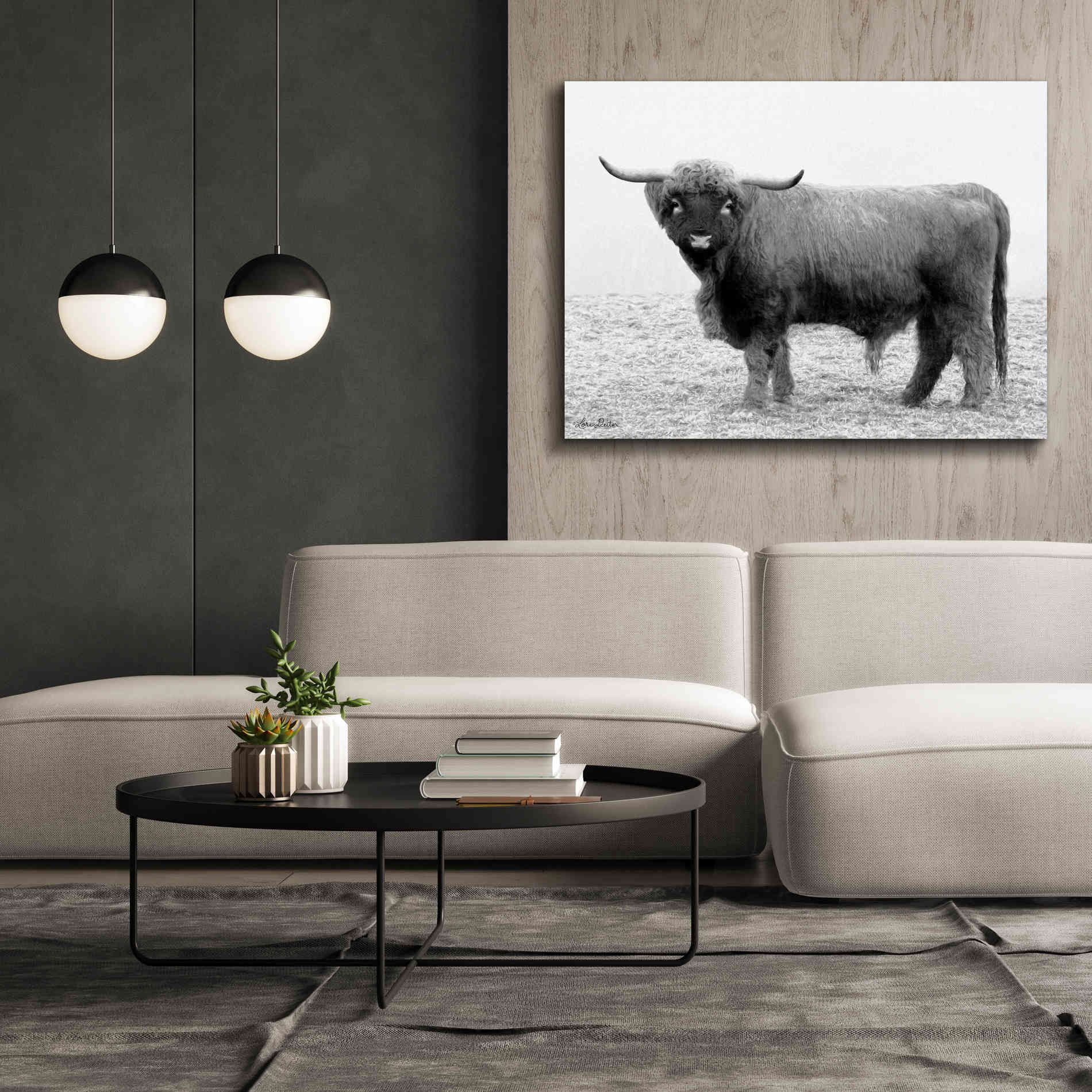 'Scotty the Bull' by Lori Deiter, Canvas Wall Art,54 x 40