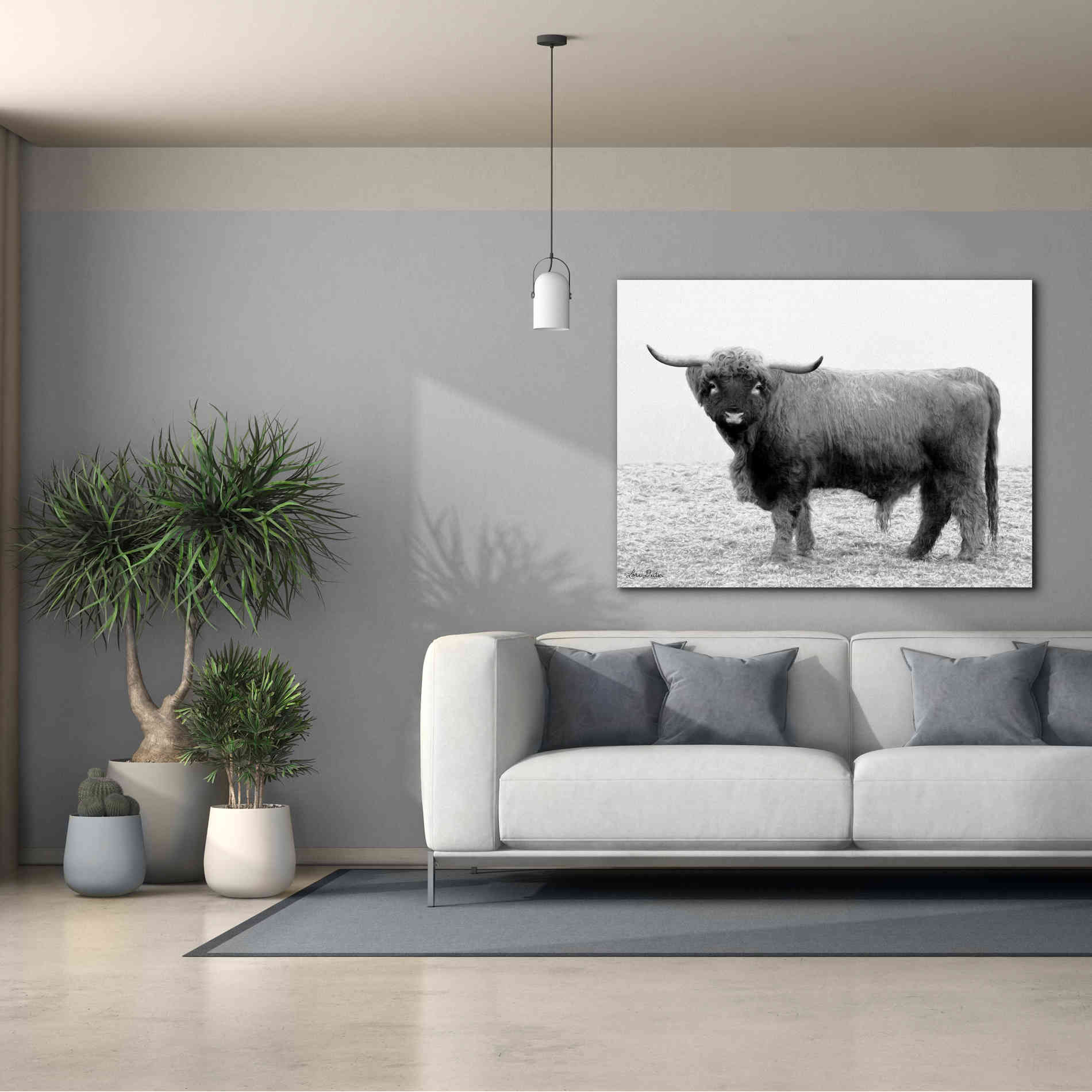 'Scotty the Bull' by Lori Deiter, Canvas Wall Art,54 x 40