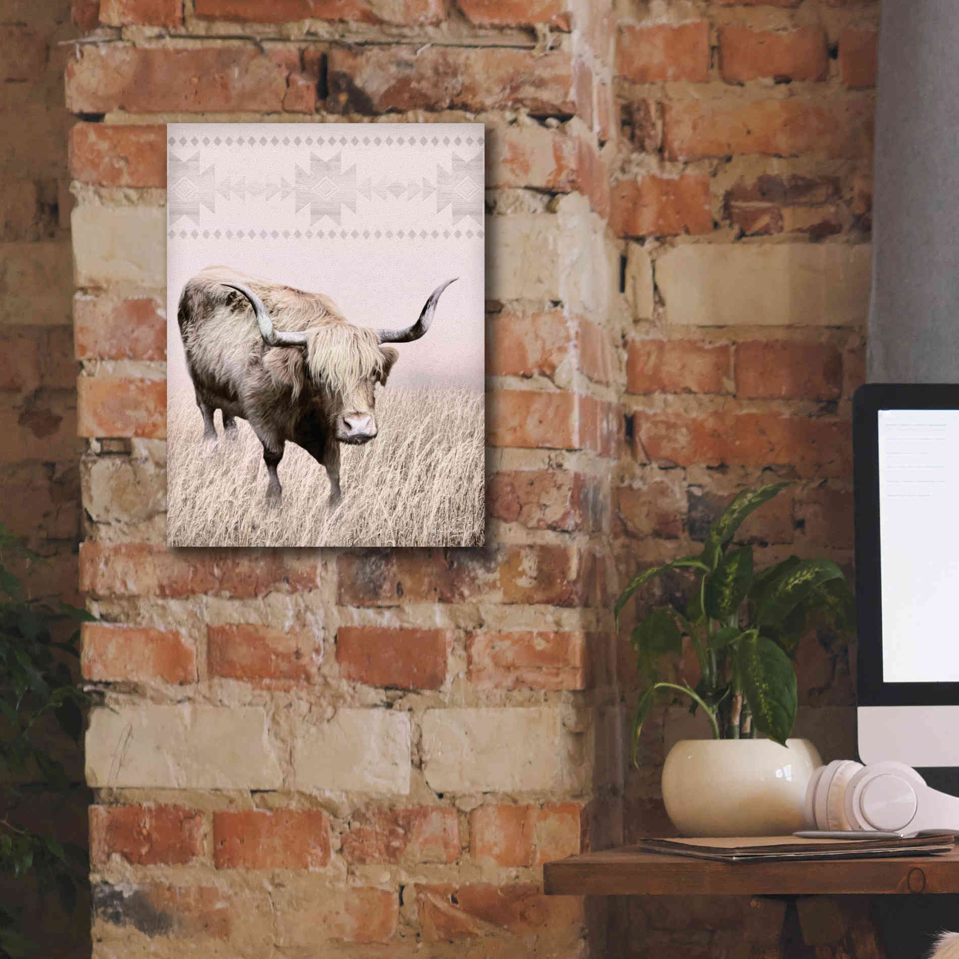 'Rosie the Cow' by Lori Deiter, Canvas Wall Art,12 x 16