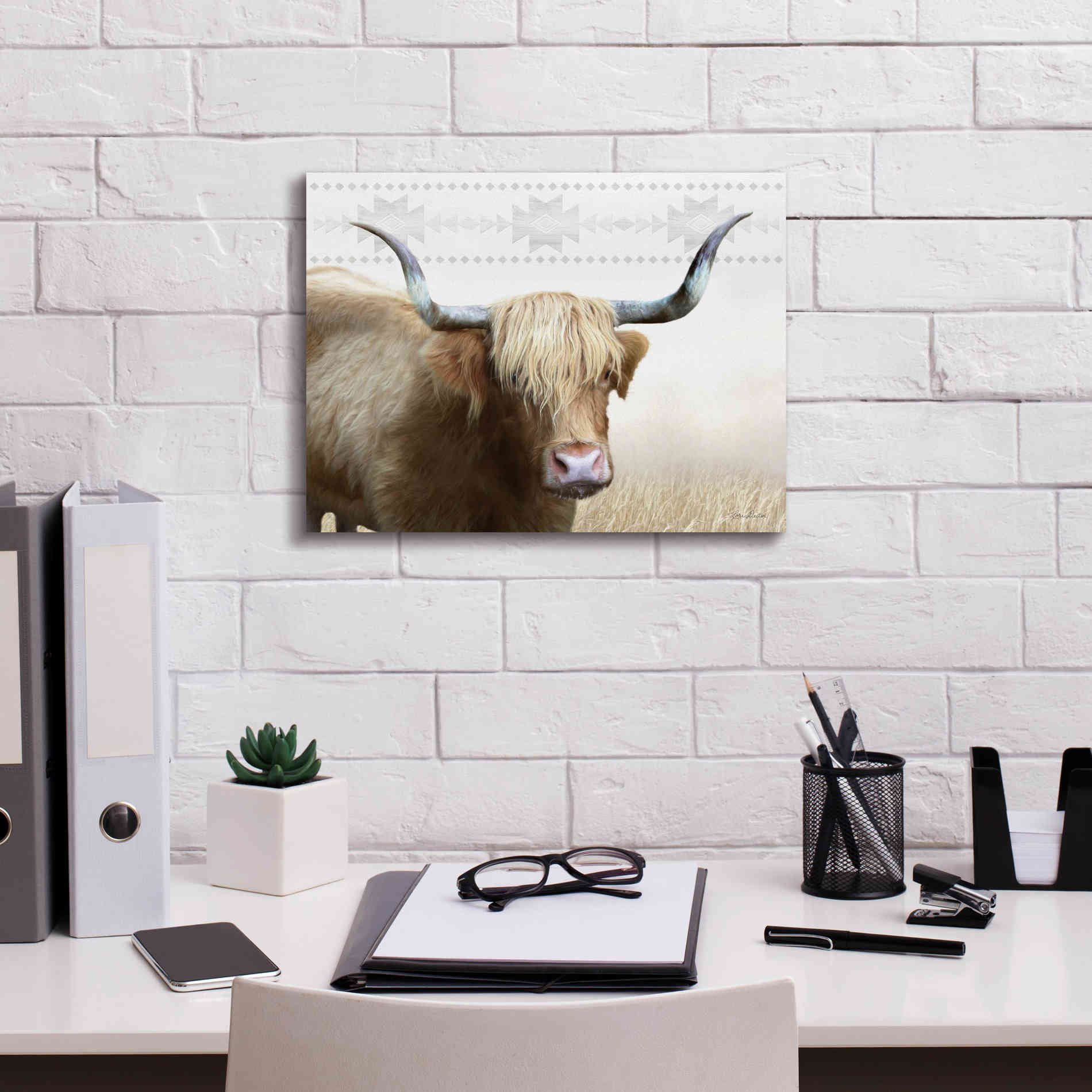 'Get Your Horns Up' by Lori Deiter, Canvas Wall Art,16 x 12