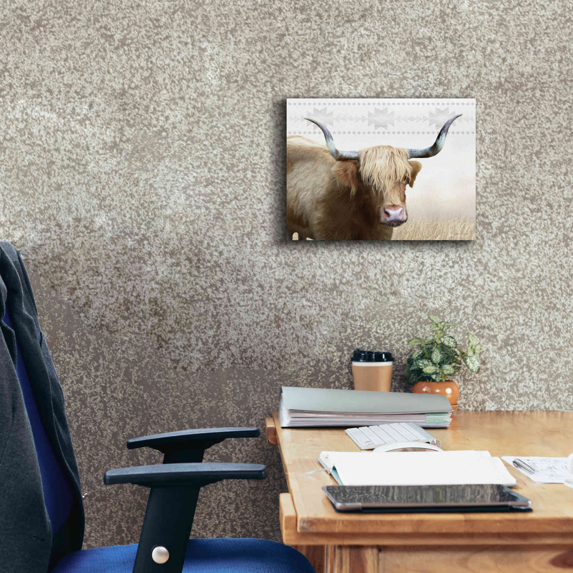 'Get Your Horns Up' by Lori Deiter, Canvas Wall Art,16 x 12