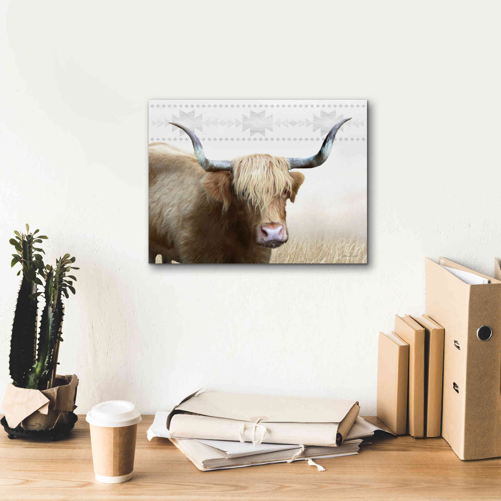 'Get Your Horns Up' by Lori Deiter, Canvas Wall Art,16 x 12