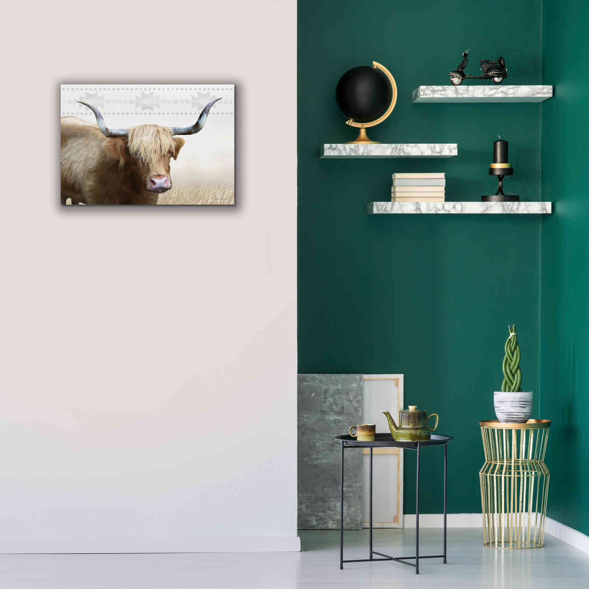 'Get Your Horns Up' by Lori Deiter, Canvas Wall Art,26 x 18