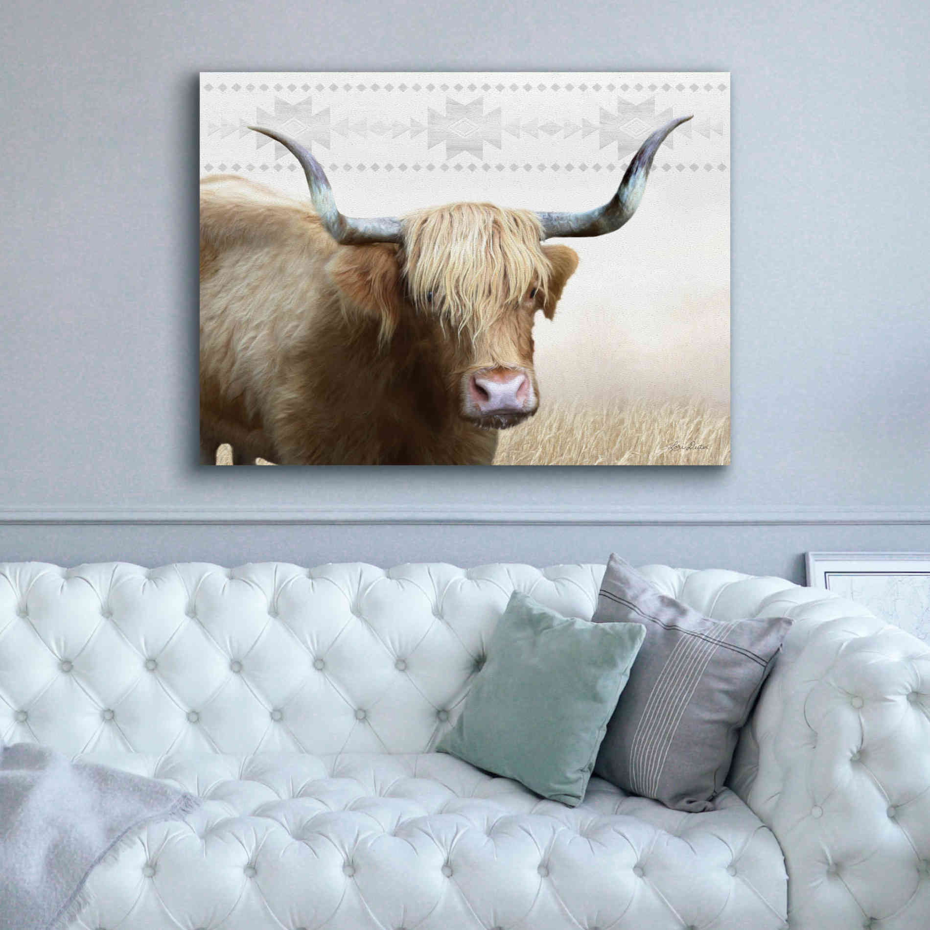 'Get Your Horns Up' by Lori Deiter, Canvas Wall Art,54 x 40