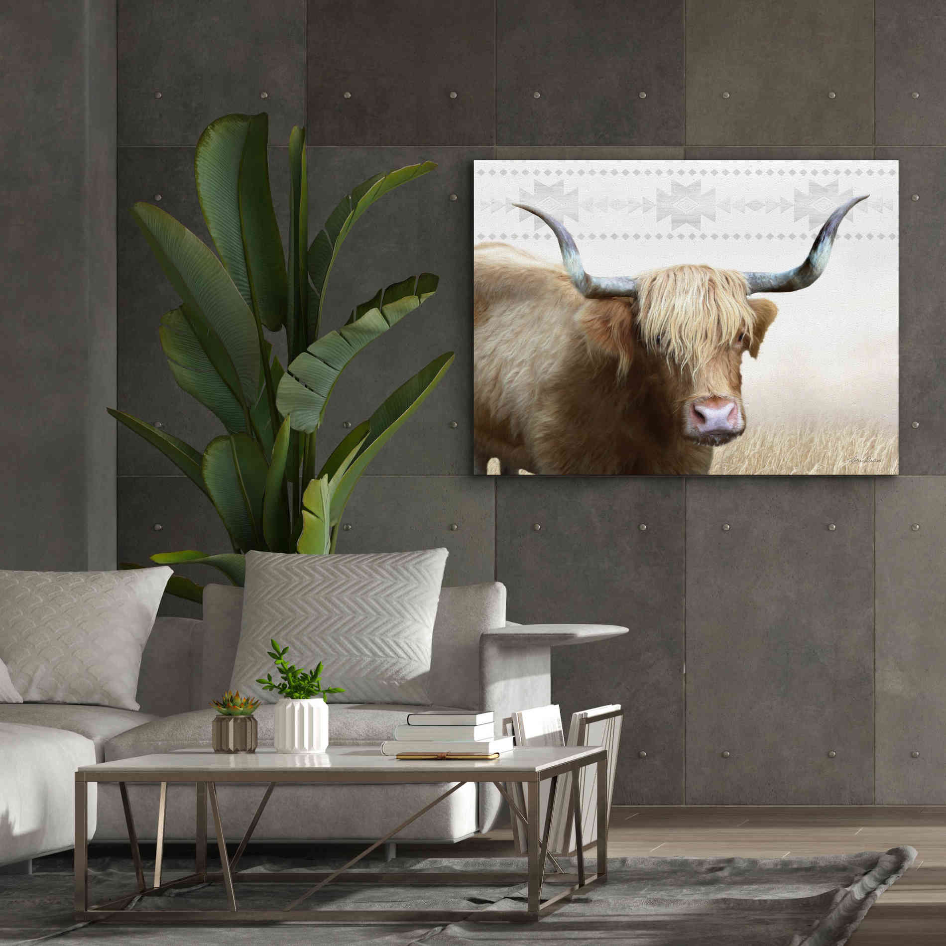 'Get Your Horns Up' by Lori Deiter, Canvas Wall Art,54 x 40
