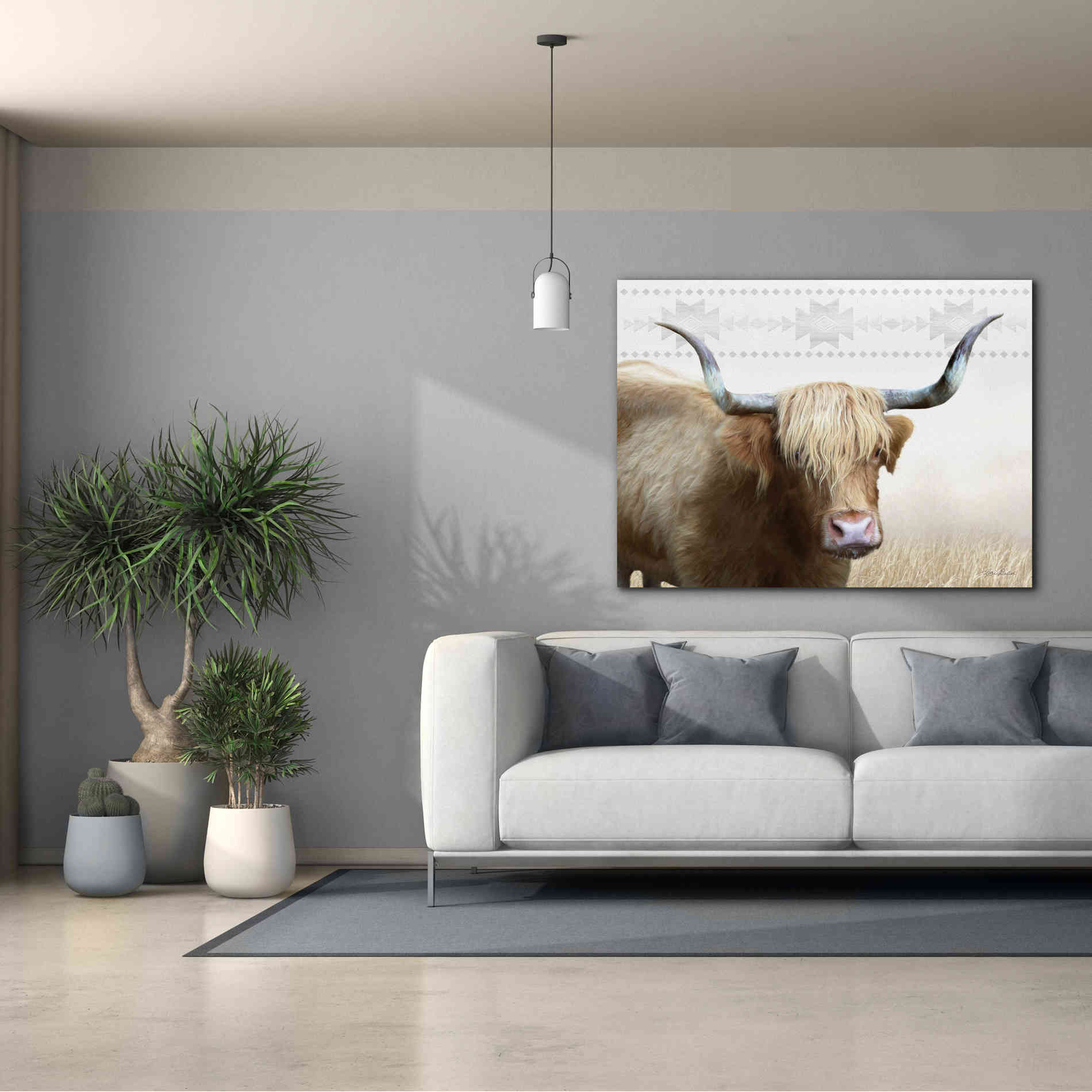 'Get Your Horns Up' by Lori Deiter, Canvas Wall Art,54 x 40