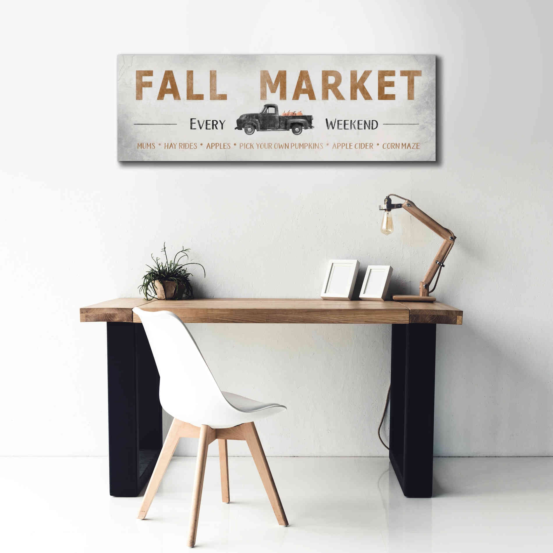 'Fall Market' by Lori Deiter, Canvas Wall Art,60 x 20