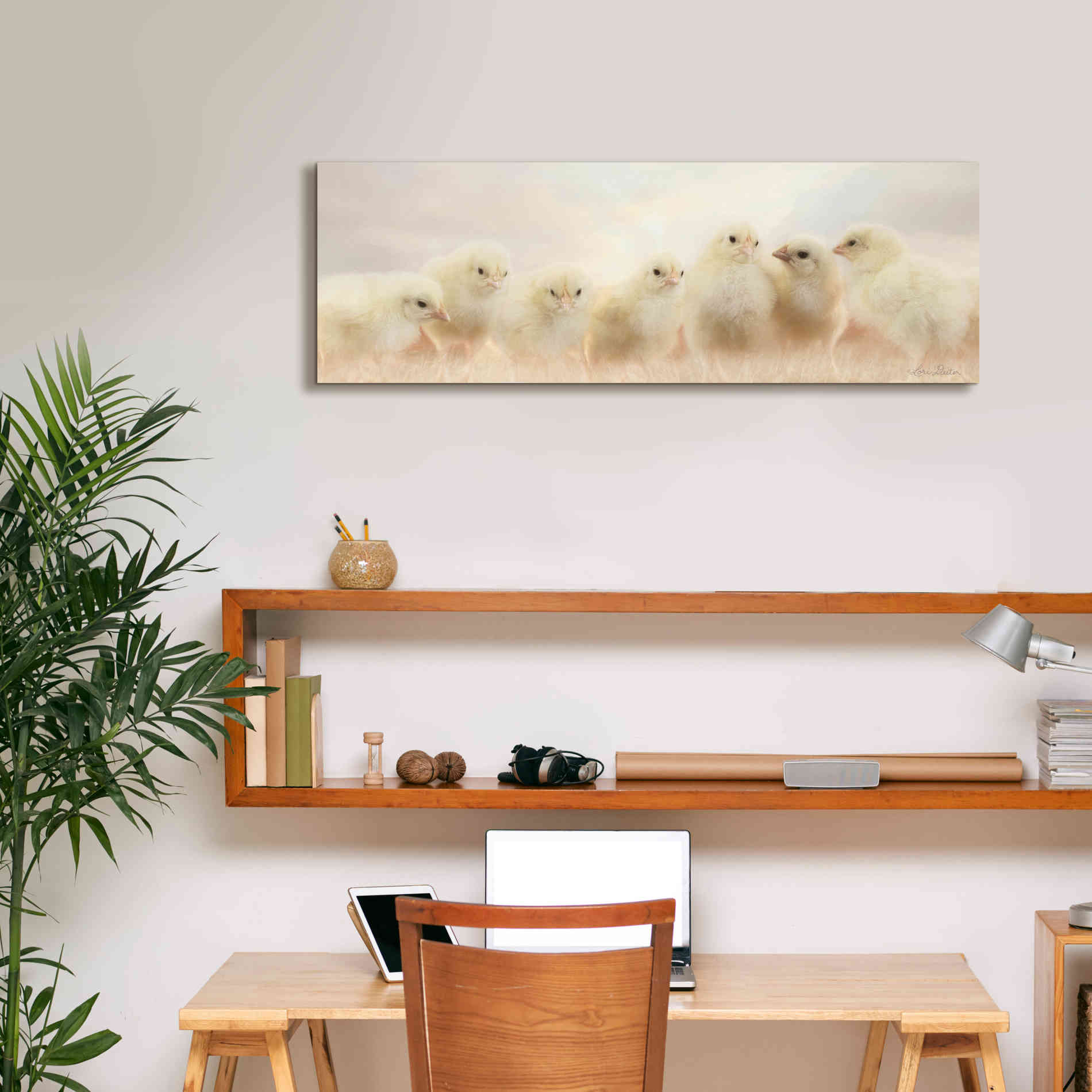 'Spring Line Up' by Lori Deiter, Canvas Wall Art,36 x 12