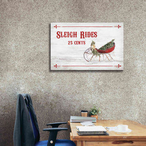 'Sleigh Rides 25 Cents' by Lori Deiter, Canvas Wall Art,40 x 26