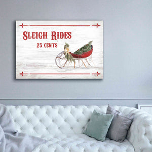 'Sleigh Rides 25 Cents' by Lori Deiter, Canvas Wall Art,60 x 40