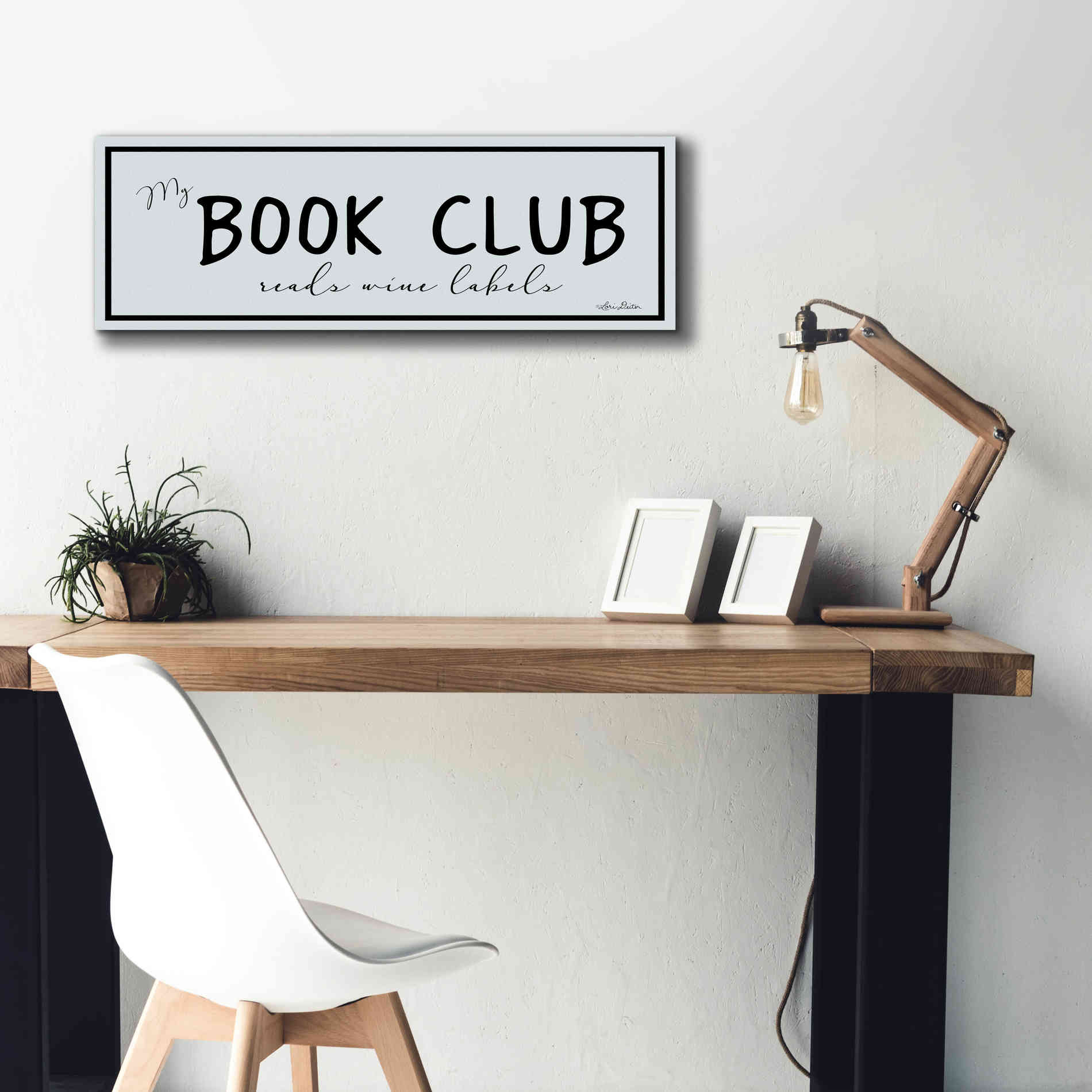 'My Book Club' by Lori Deiter, Canvas Wall Art,36 x 12