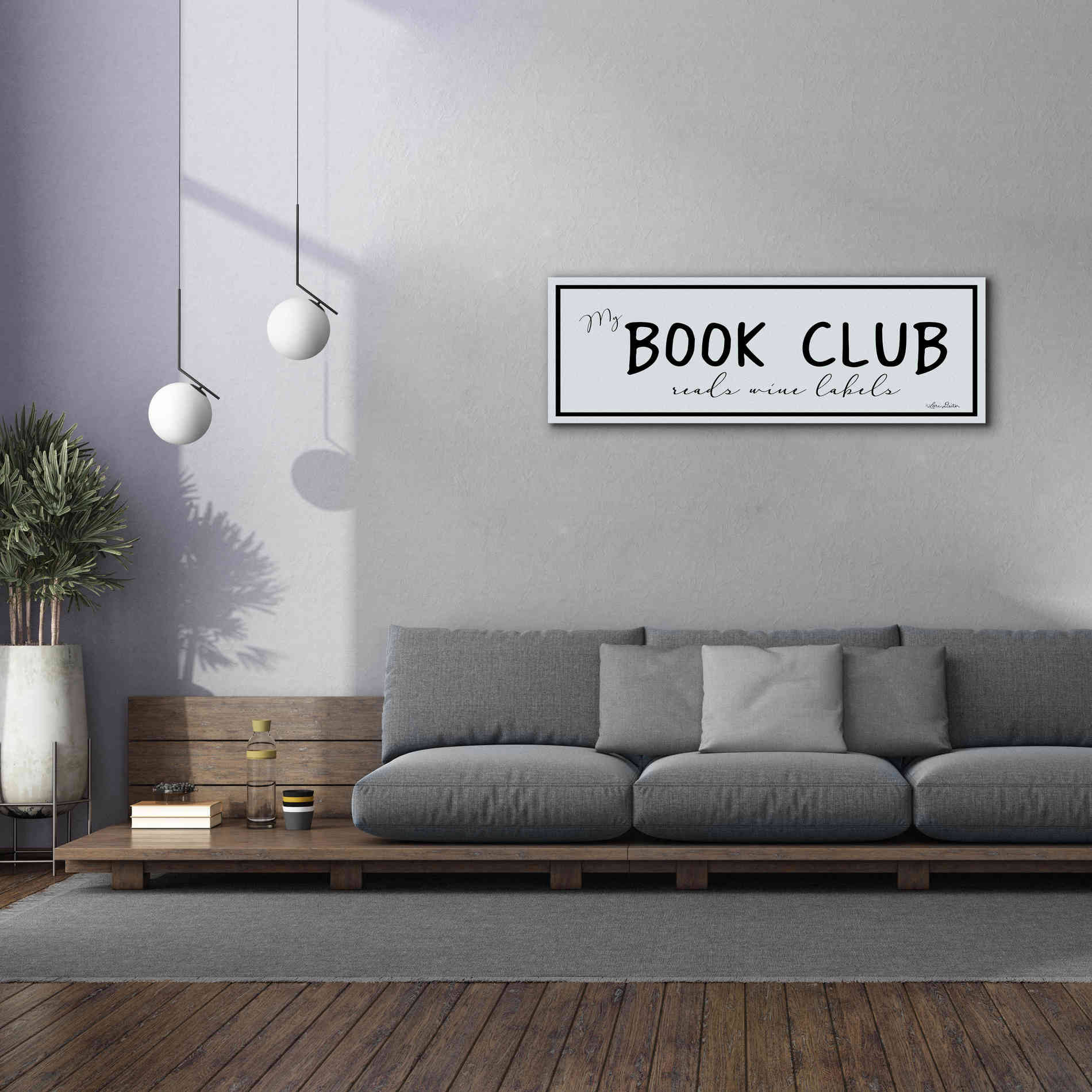 'My Book Club' by Lori Deiter, Canvas Wall Art,60 x 20