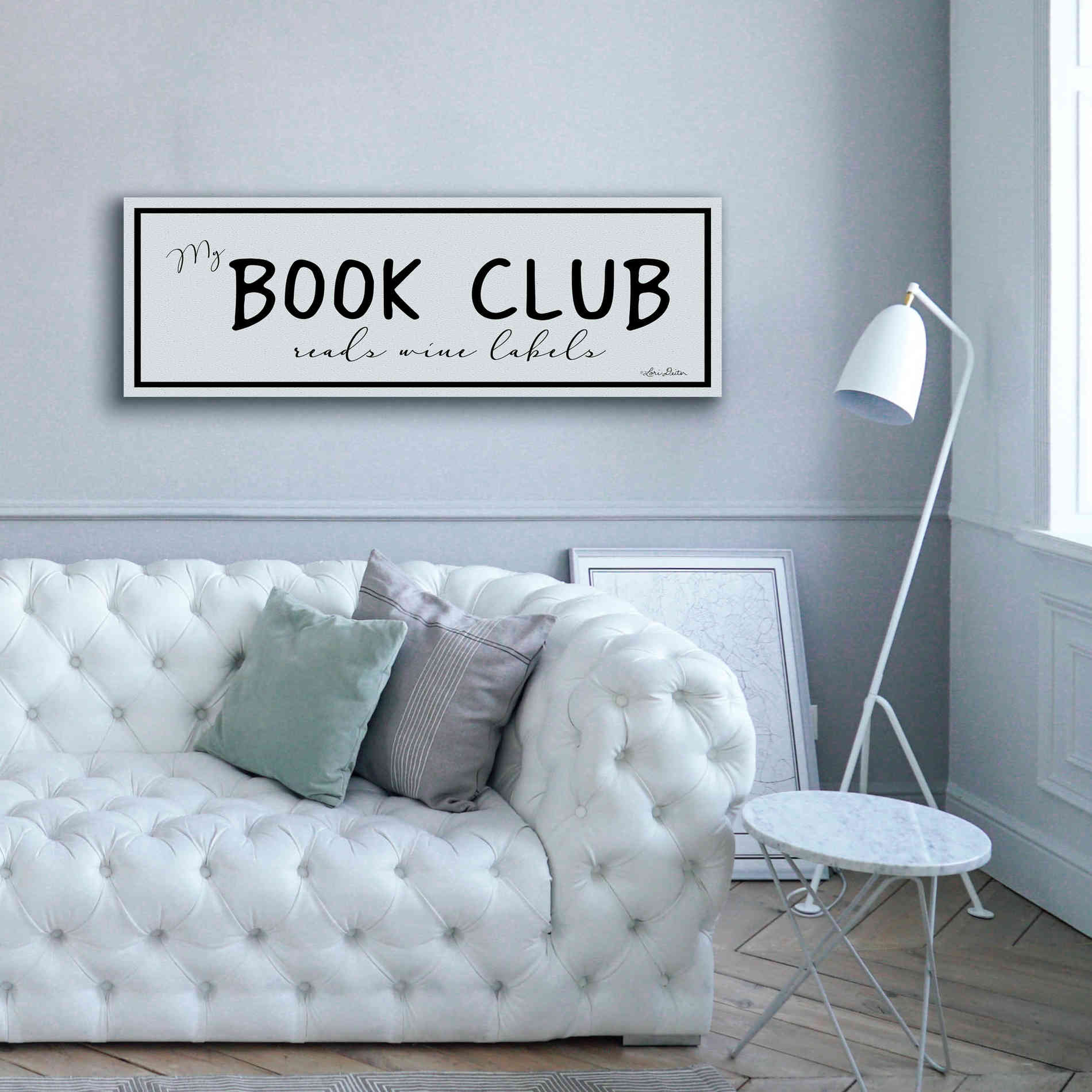 'My Book Club' by Lori Deiter, Canvas Wall Art,60 x 20