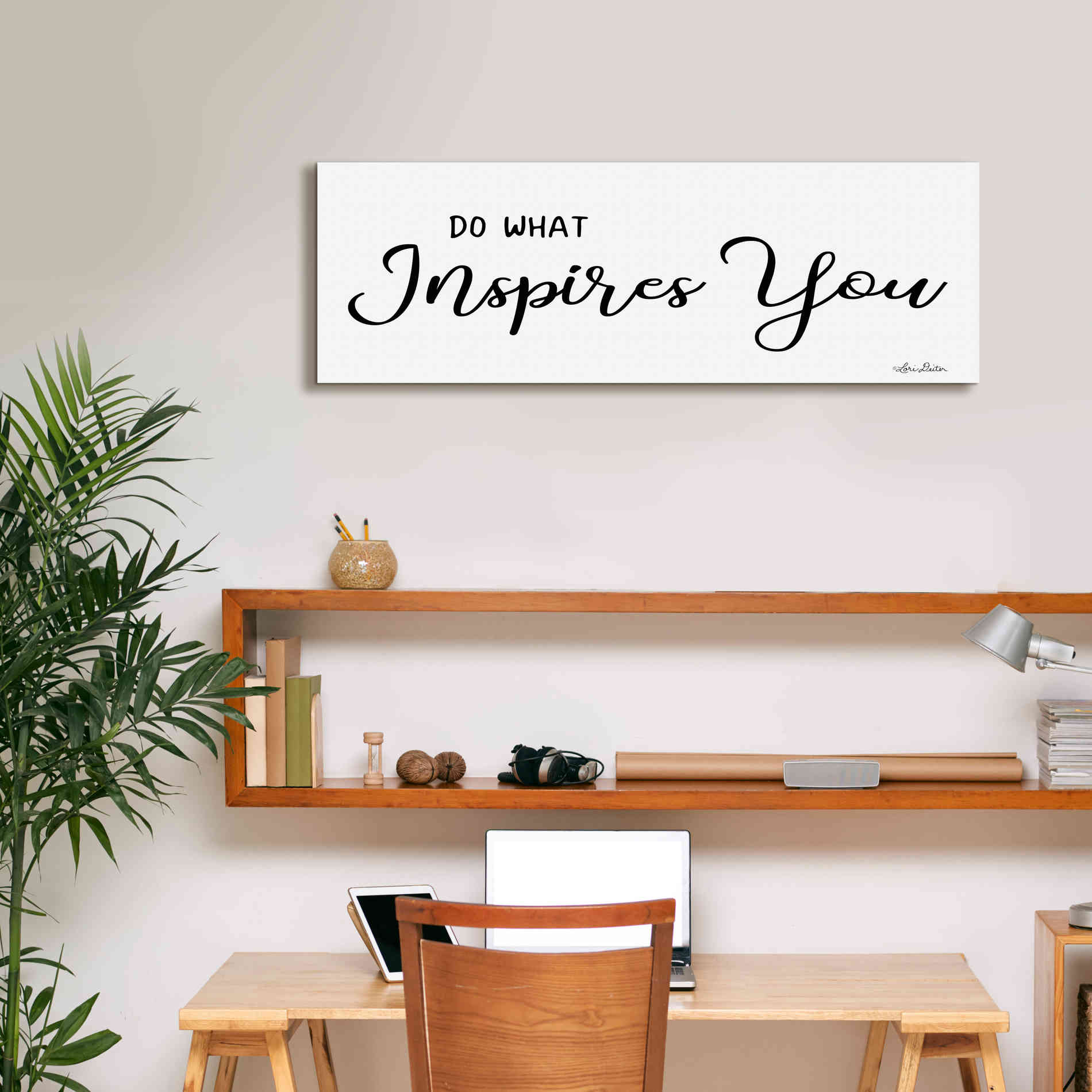 'Do What Inspires You' by Lori Deiter, Canvas Wall Art,36 x 12