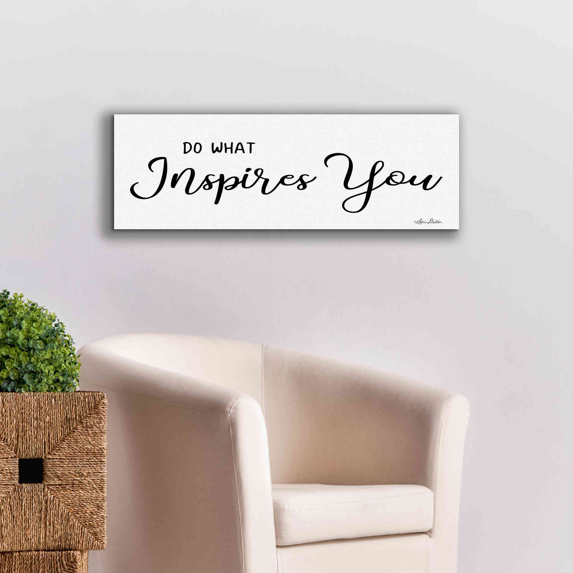 'Do What Inspires You' by Lori Deiter, Canvas Wall Art,36 x 12