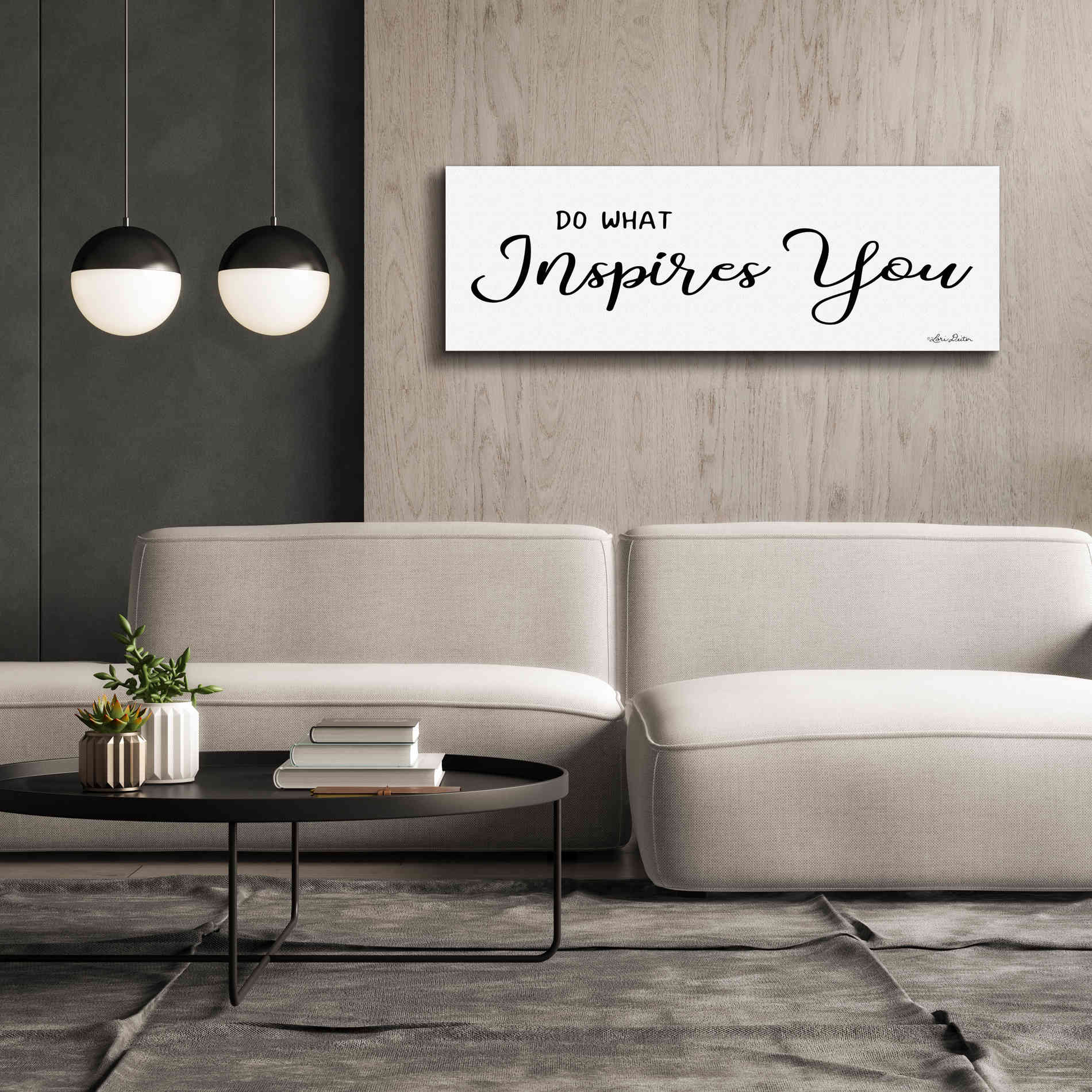 'Do What Inspires You' by Lori Deiter, Canvas Wall Art,60 x 20