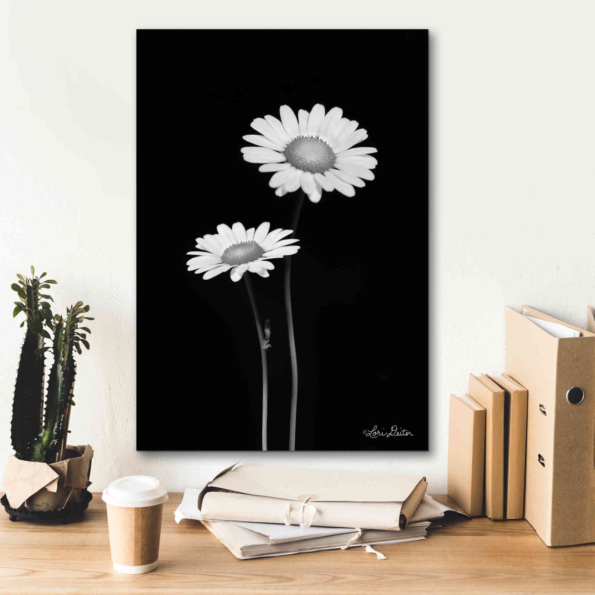 'Pair of Daisies' by Lori Deiter, Canvas Wall Art,18 x 26