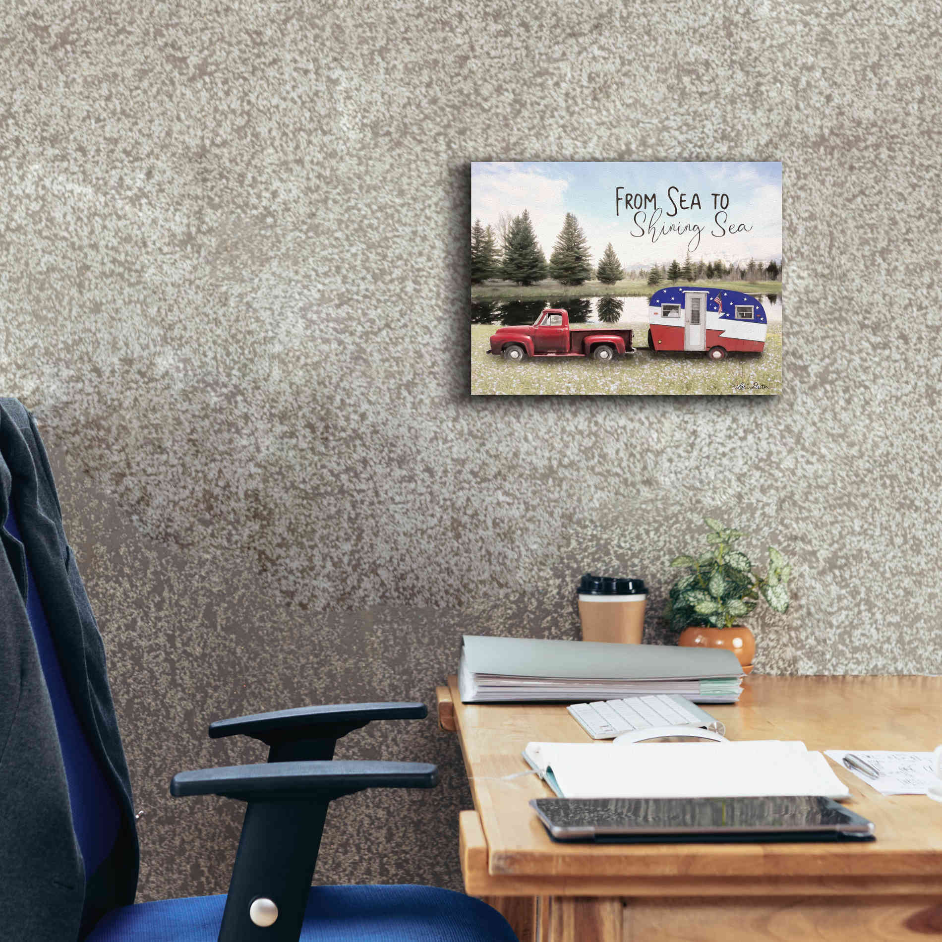 'American Camper' by Lori Deiter, Canvas Wall Art,16 x 12